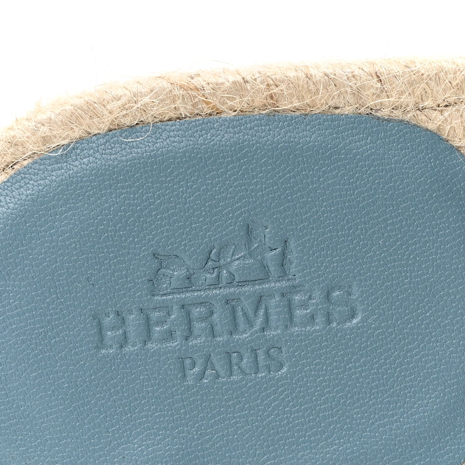Suede Goatskin Famosa Espadrille Sandals 37 Bleu Citadin