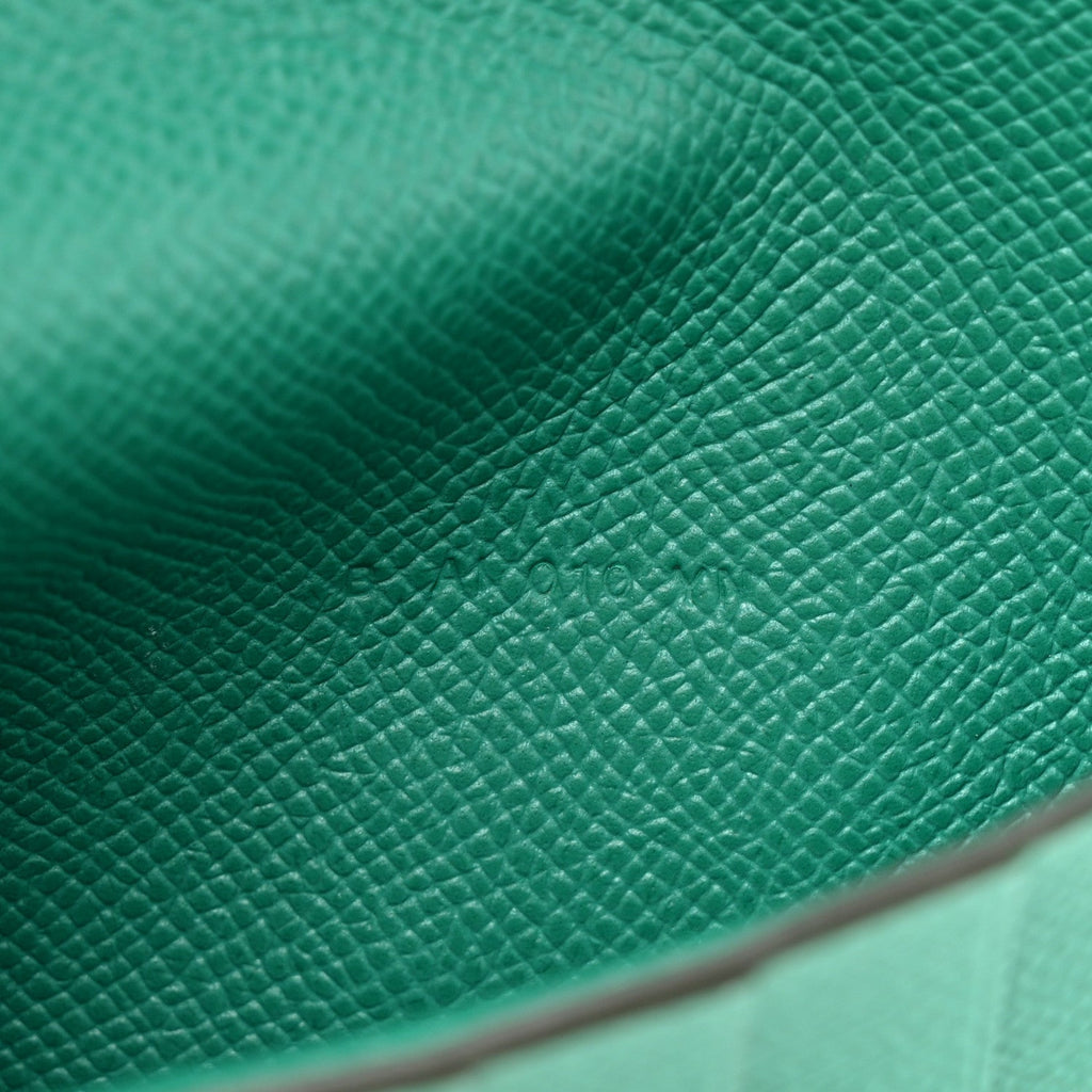 Epsom Shiny Alligator Kelly Medium Wallet Vert Jade