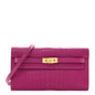Matte Alligator Kelly Wallet To Go Rose Scheherazade
