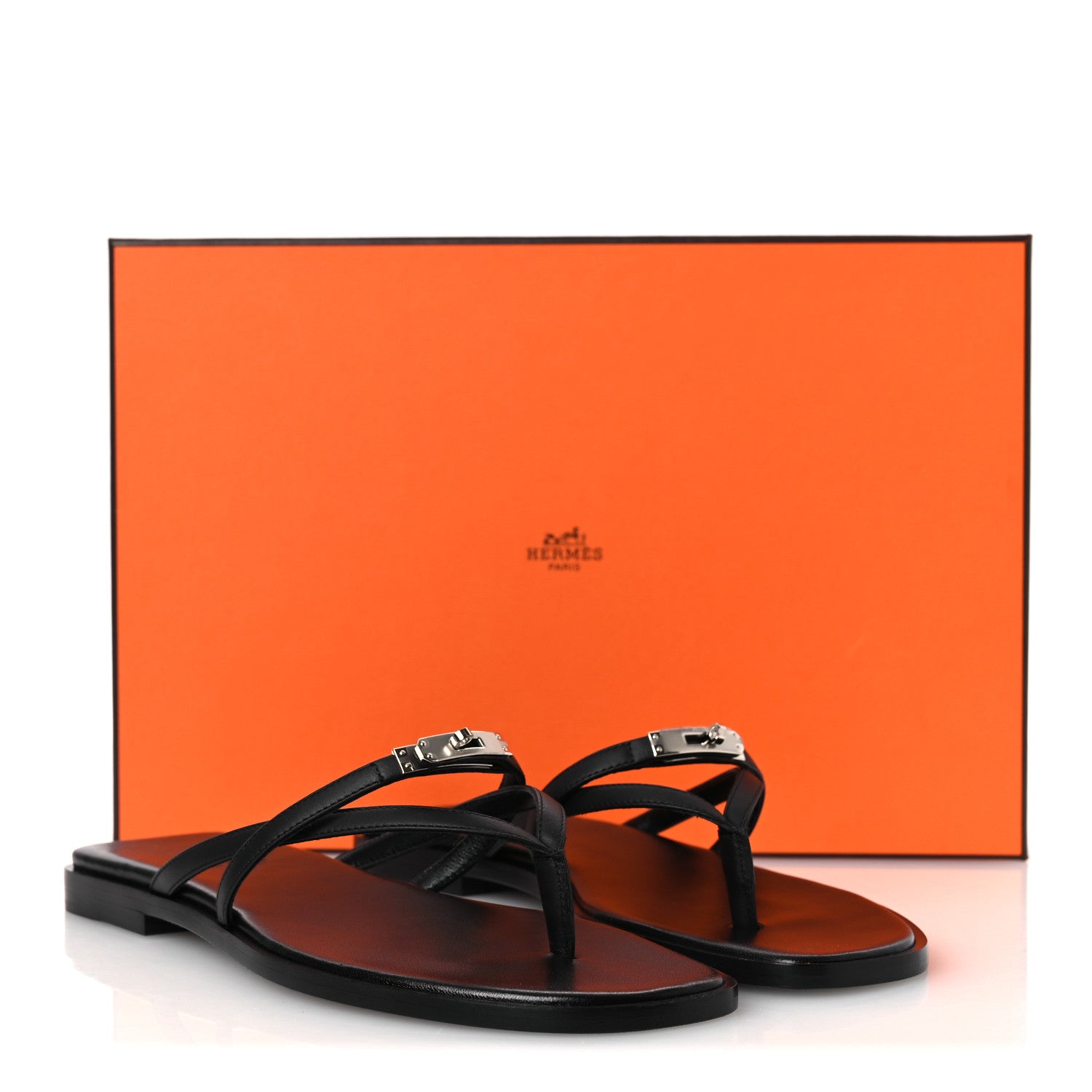 Calfskin Miss Sandals 37 Black