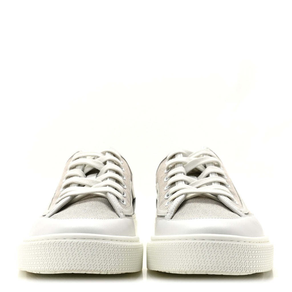 Canvas Calfskin Get Sneakers 38 Prunoir Blanc