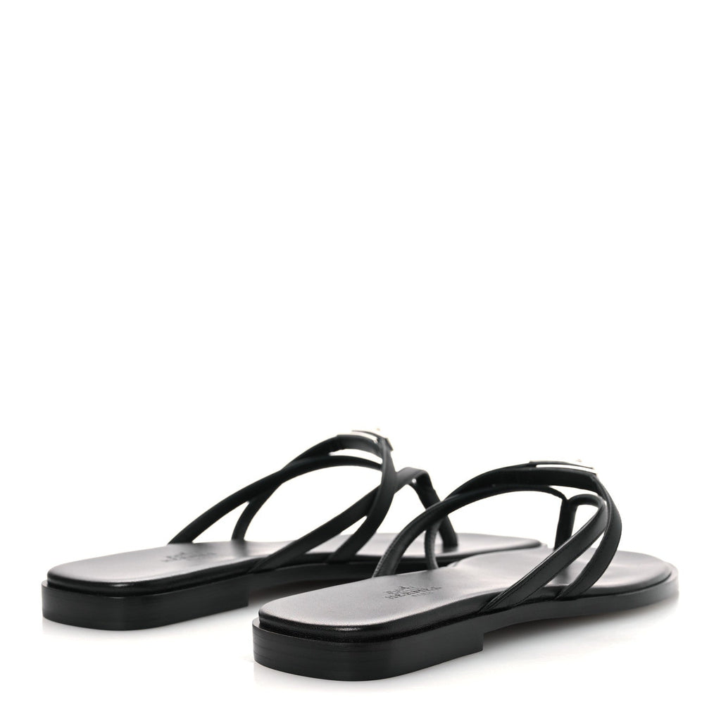 Calfskin Miss Sandals 37.5 Black