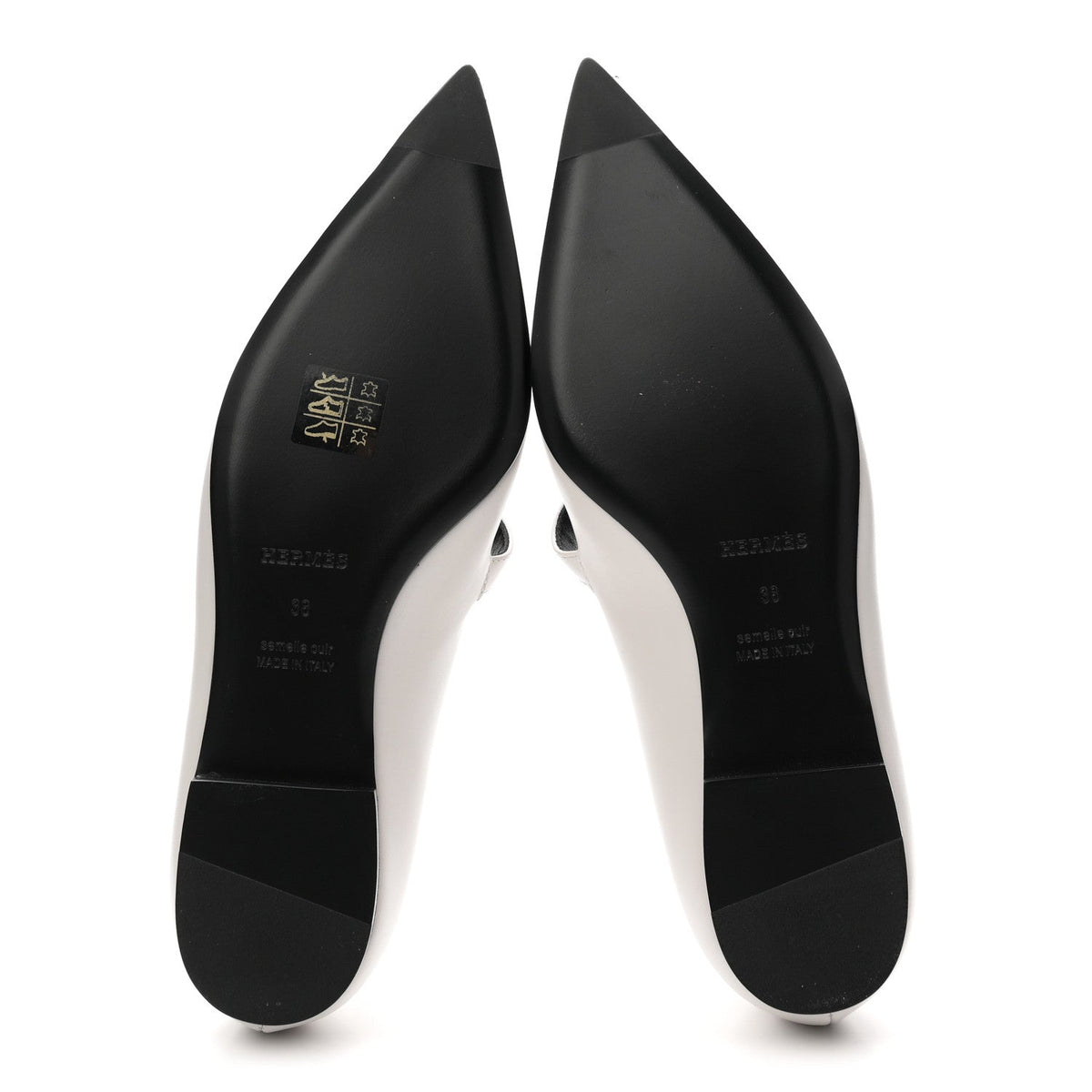 Calfskin Kelly Ballet Flat Gris Clair