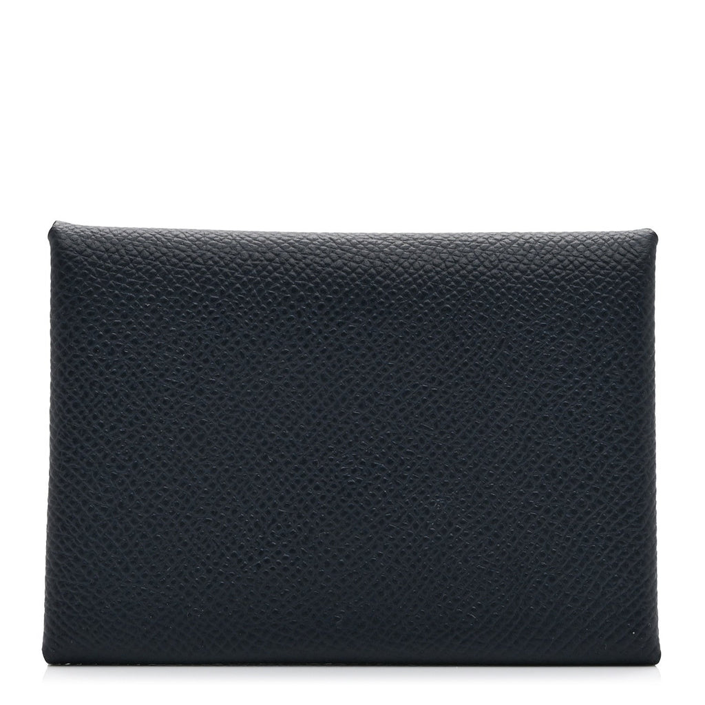 Epsom Verso Calvi Duo Card Case Bleu Indigo