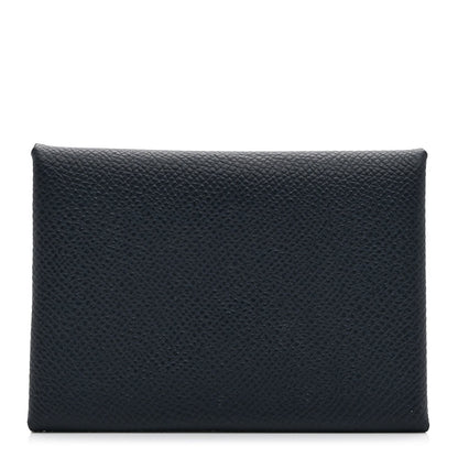 Epsom Verso Calvi Duo Card Case Bleu Indigo