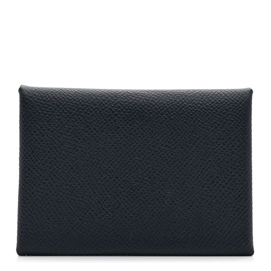 Epsom Verso Calvi Duo Card Case Bleu Indigo