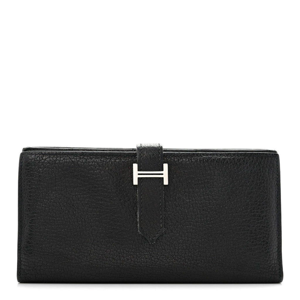 Chevre Mysore Bearn Gusset Wallet Black