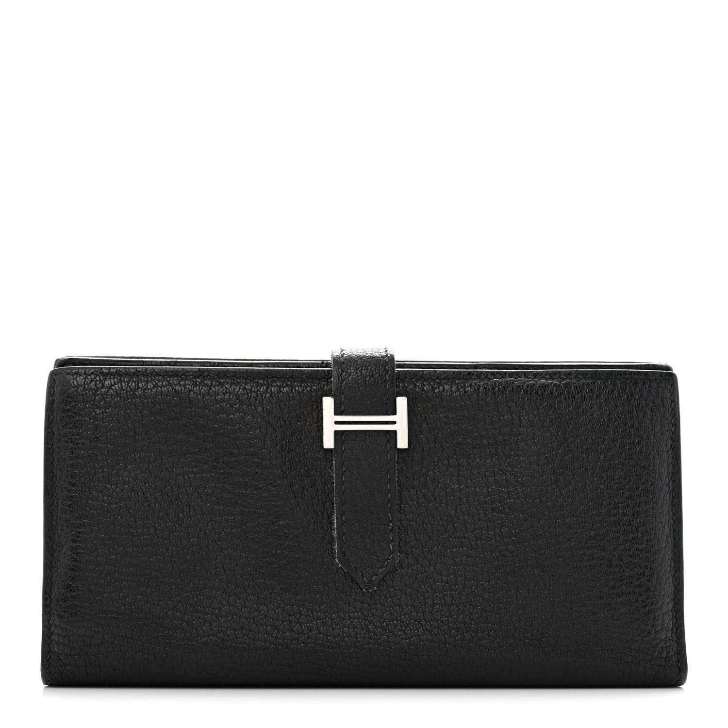 Chevre Mysore Bearn Gusset Wallet Black
