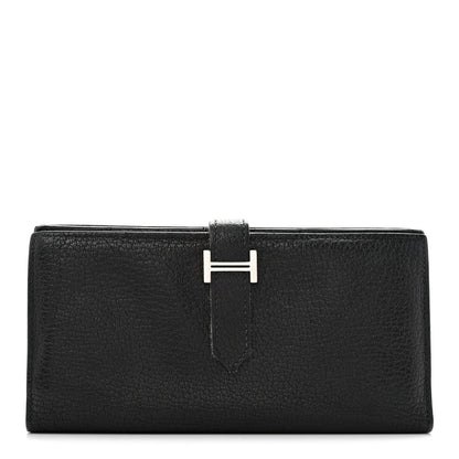 Chevre Mysore Bearn Gusset Wallet Black