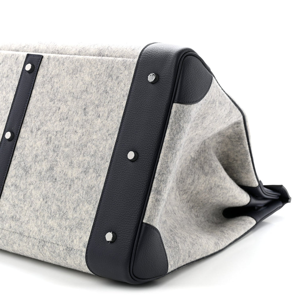 Togo Todoo Feutre HAC Birkin 50 Gris Clair Bleu Nuit