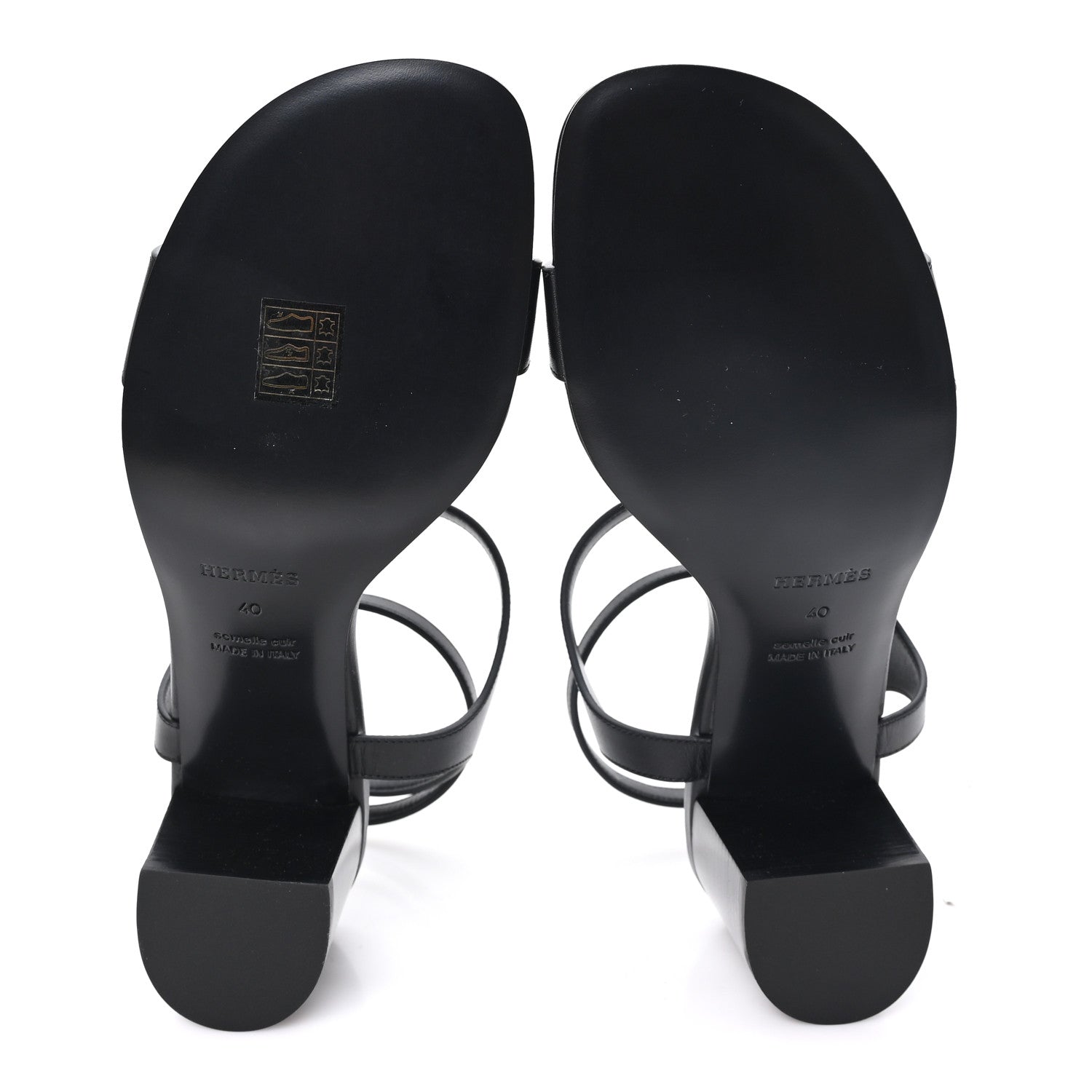Calfskin Miramar 50 Sandals 40 Black