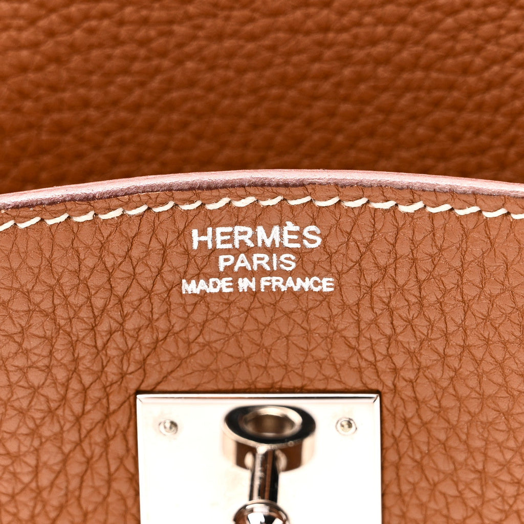 Taurillon Clemence Birkin 30 Gold