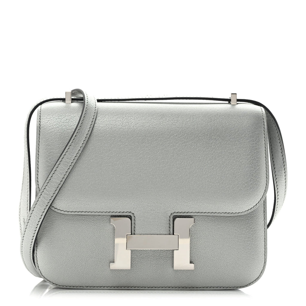 Metallic Chevre Chamkilight Constance 18 Argent