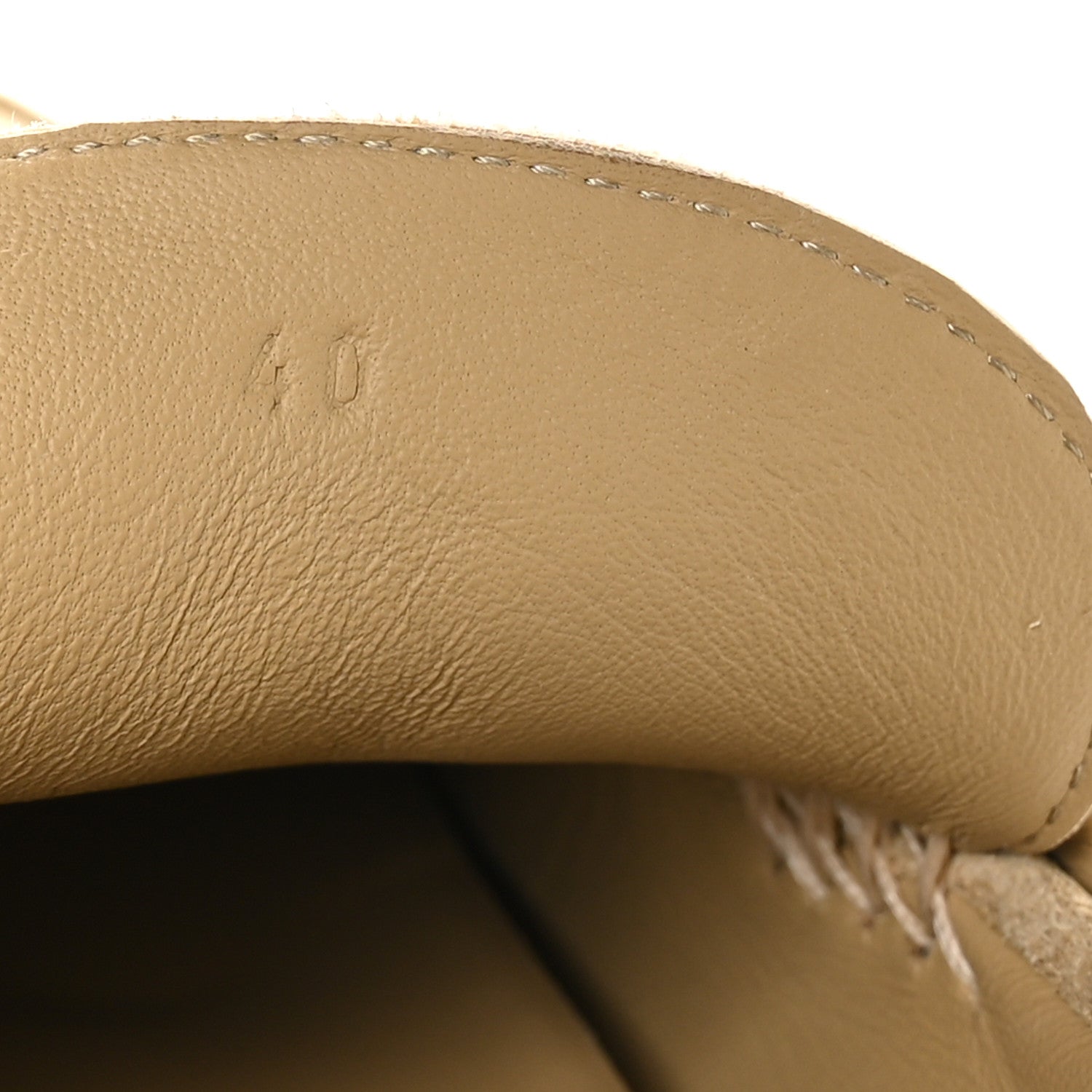 Suede Calfskin Mens Lazy Loafers 40 Beige Sable