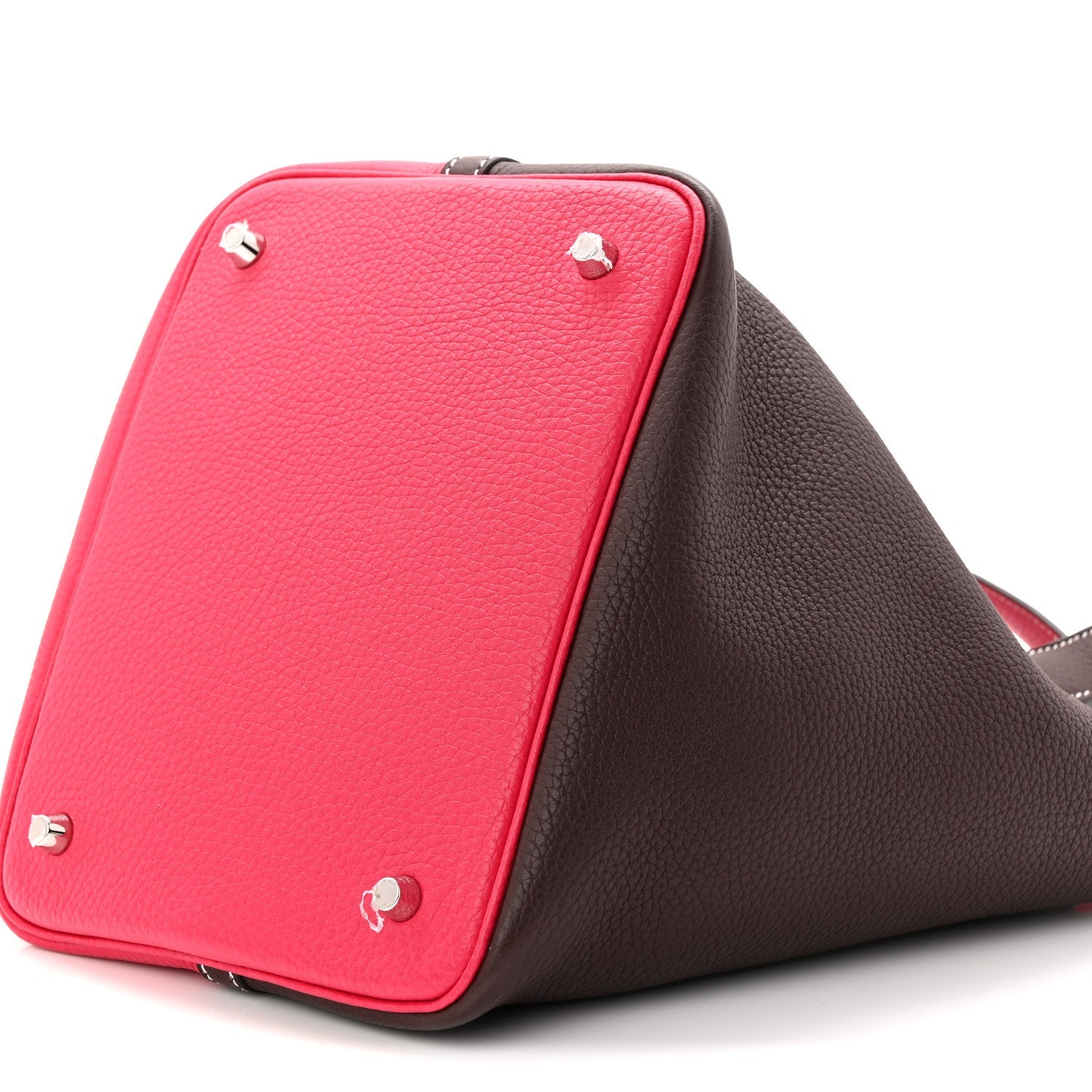 Taurillon Clemence Casaque Picotin Lock 18 PM Rouge Sellier Framboise