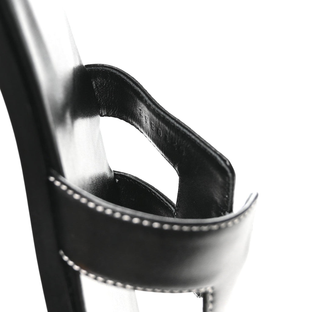 Box Calfskin Oran Sandals 37 Black
