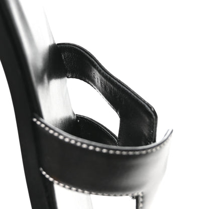 Box Calfskin Oran Sandals 37 Black