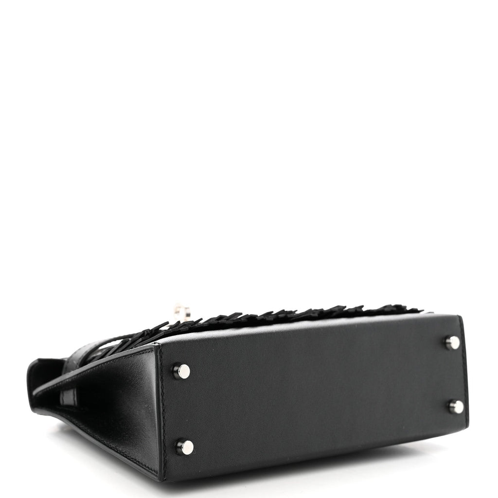 Tadelakt Sombrero Box Pampilles Mini Kelly Sellier 20 Black