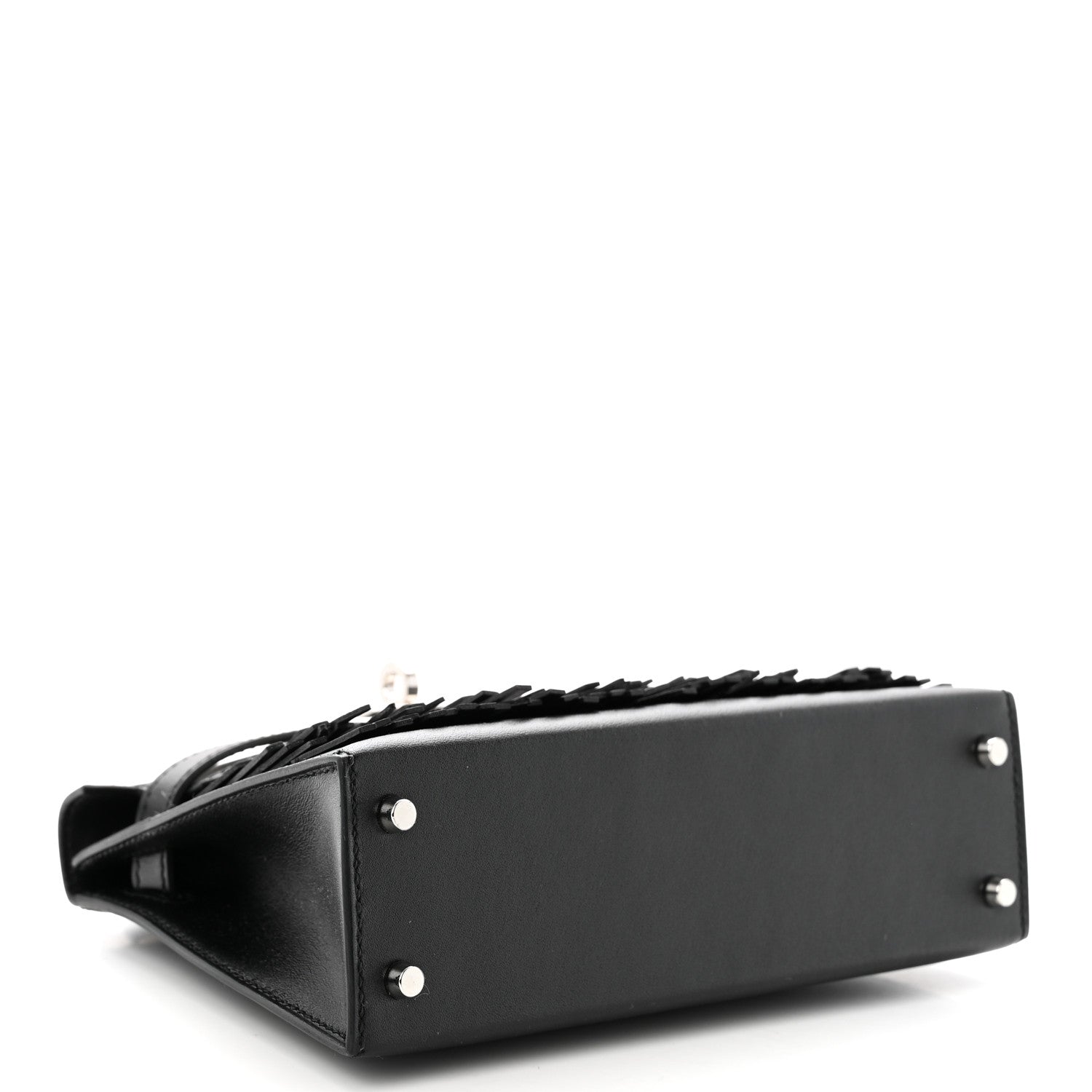 Tadelakt Sombrero Box Pampilles Mini Kelly Sellier 20 Black