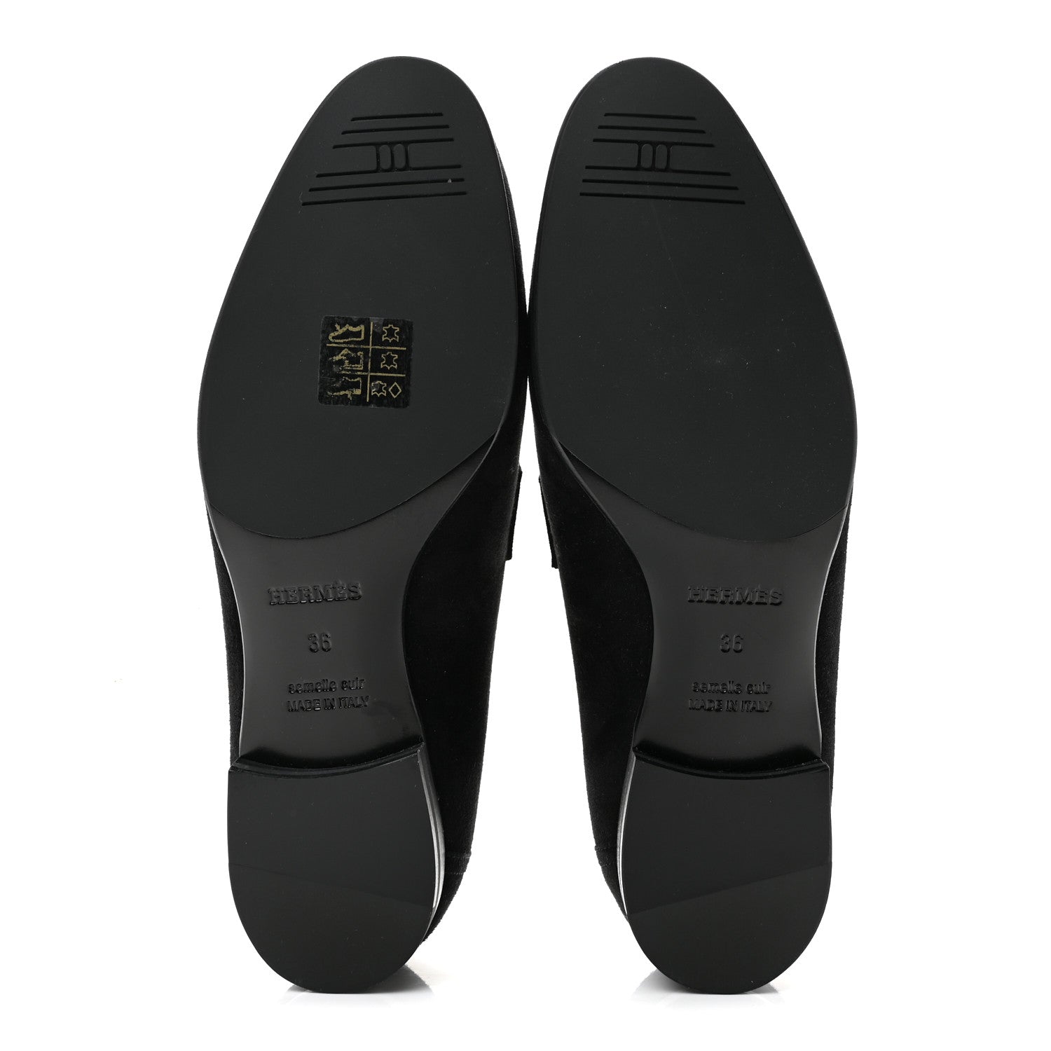 Suede Goatskin Paris Loafers 36 Black