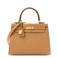 Madame Calfskin Verso Kelly Sellier 25 Biscuit White