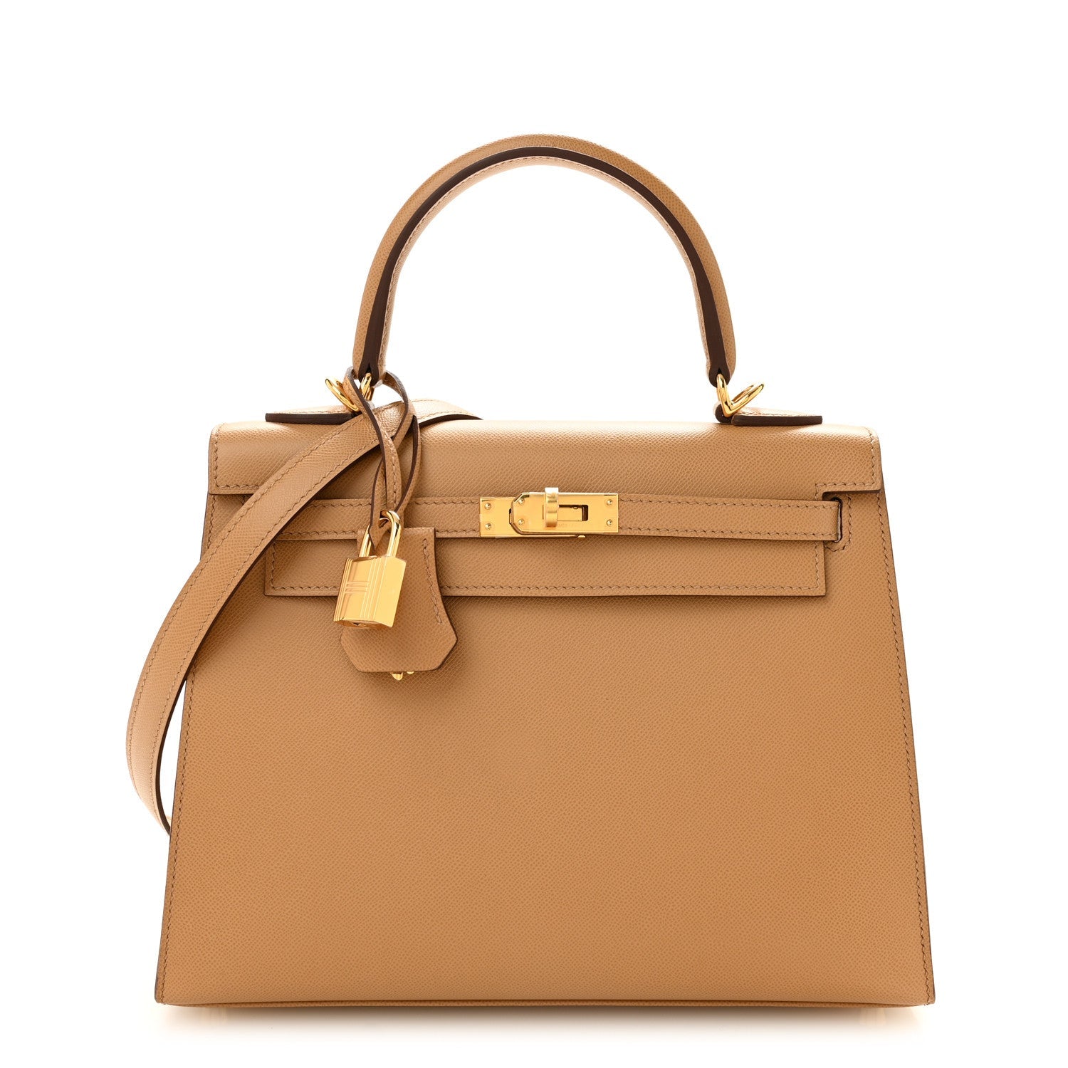 Madame Calfskin Verso Kelly Sellier 25 Biscuit White