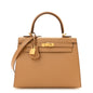 Madame Calfskin Verso Kelly Sellier 25 Biscuit White