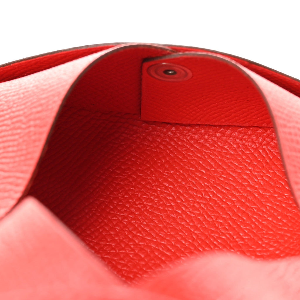 Epsom Calvi Card Case Rouge De Coeur