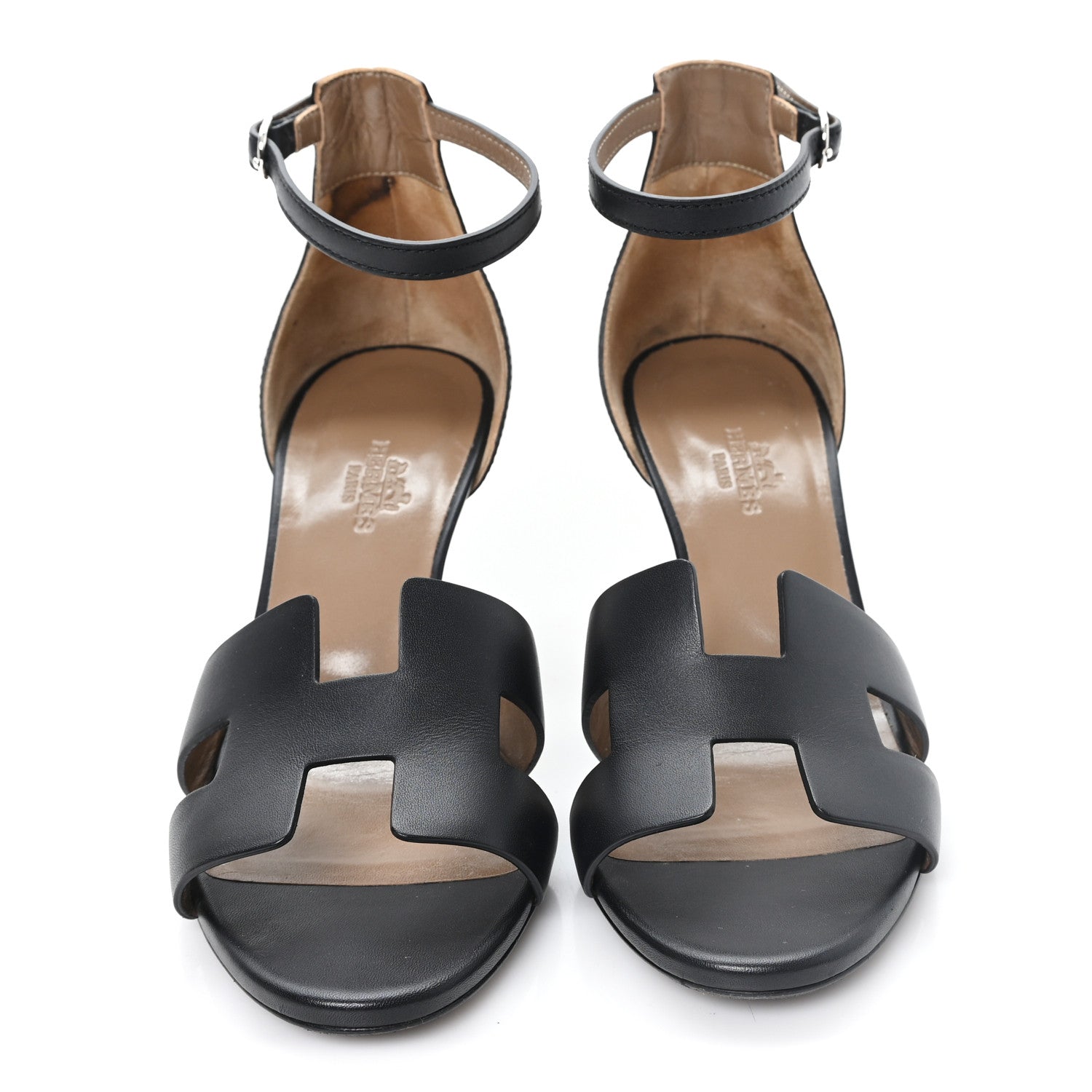 Calfskin Legend Wedge Sandals 36.5 Black