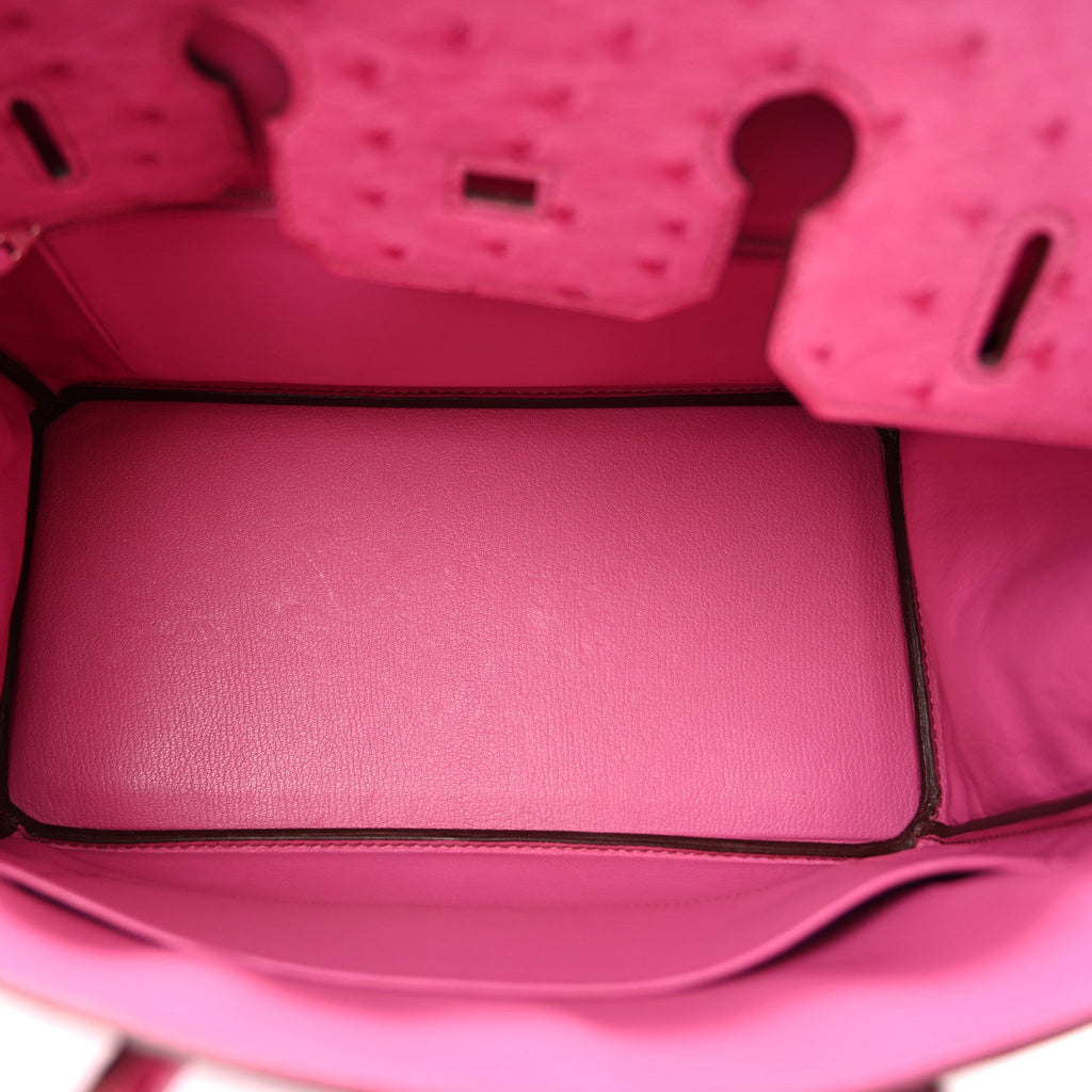 Ostrich Birkin 35 Fuchsia
