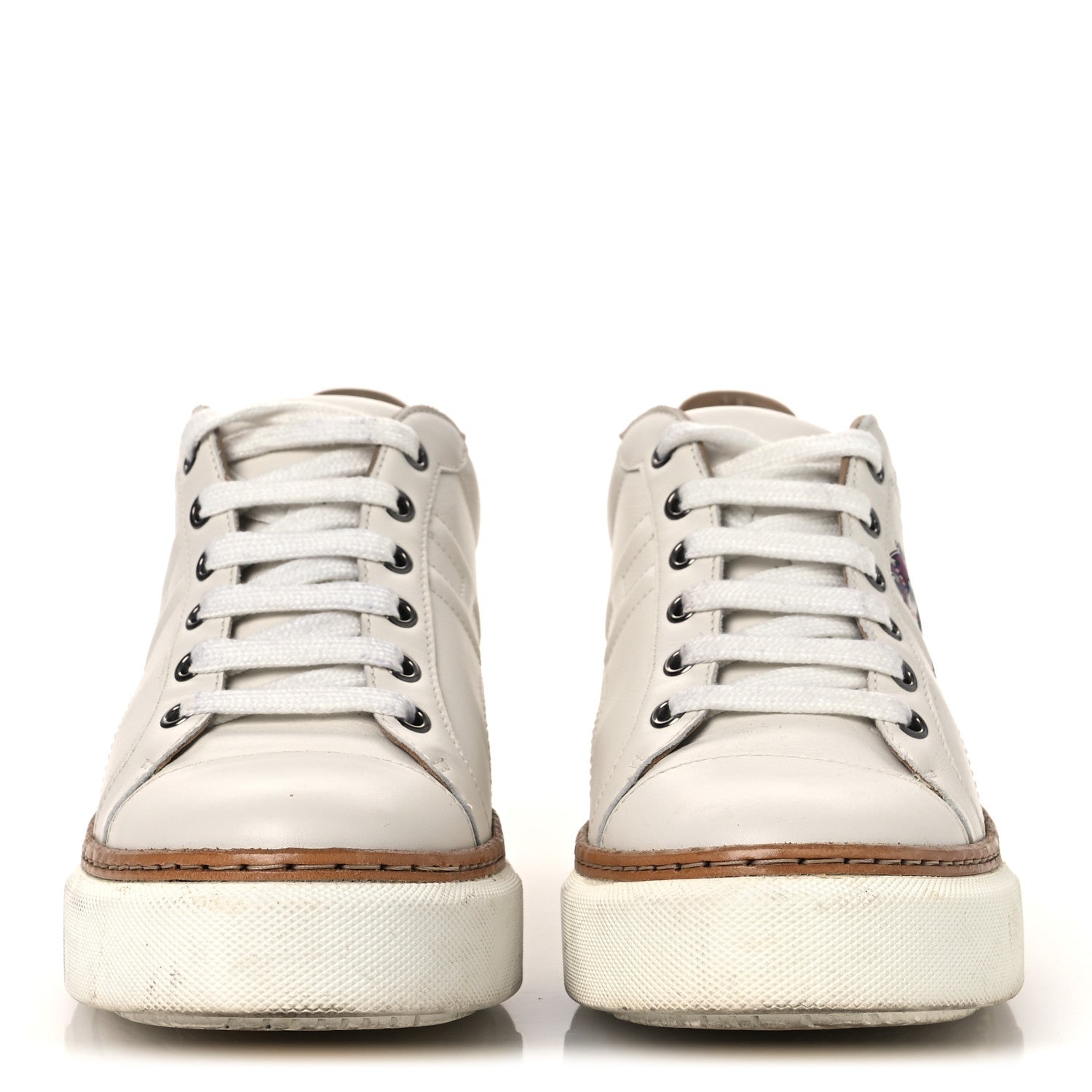 Calfskin Pegase Pop Polo Sneakers 38 Multicolor White