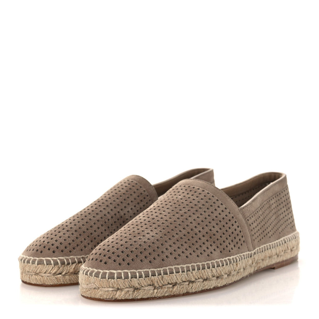 Suede Goatskin Mens Enrique Espadrilles 42 Beige Sable