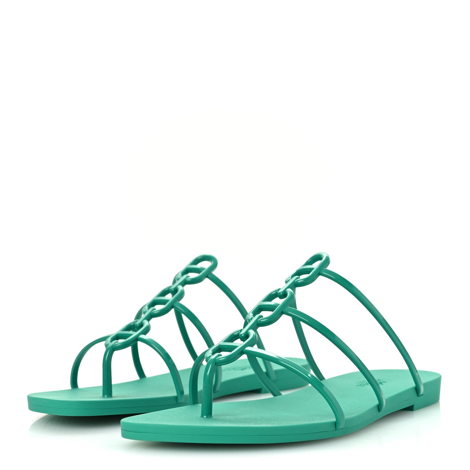 Rubber Womens Mykonos Sandals 37 Vert Tourmaline