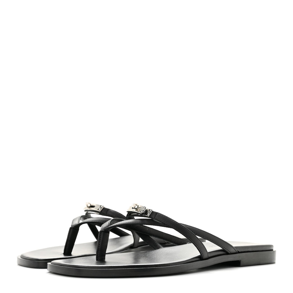 Calfskin Miss Sandals 37 Black