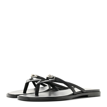Calfskin Miss Sandals 37 Black