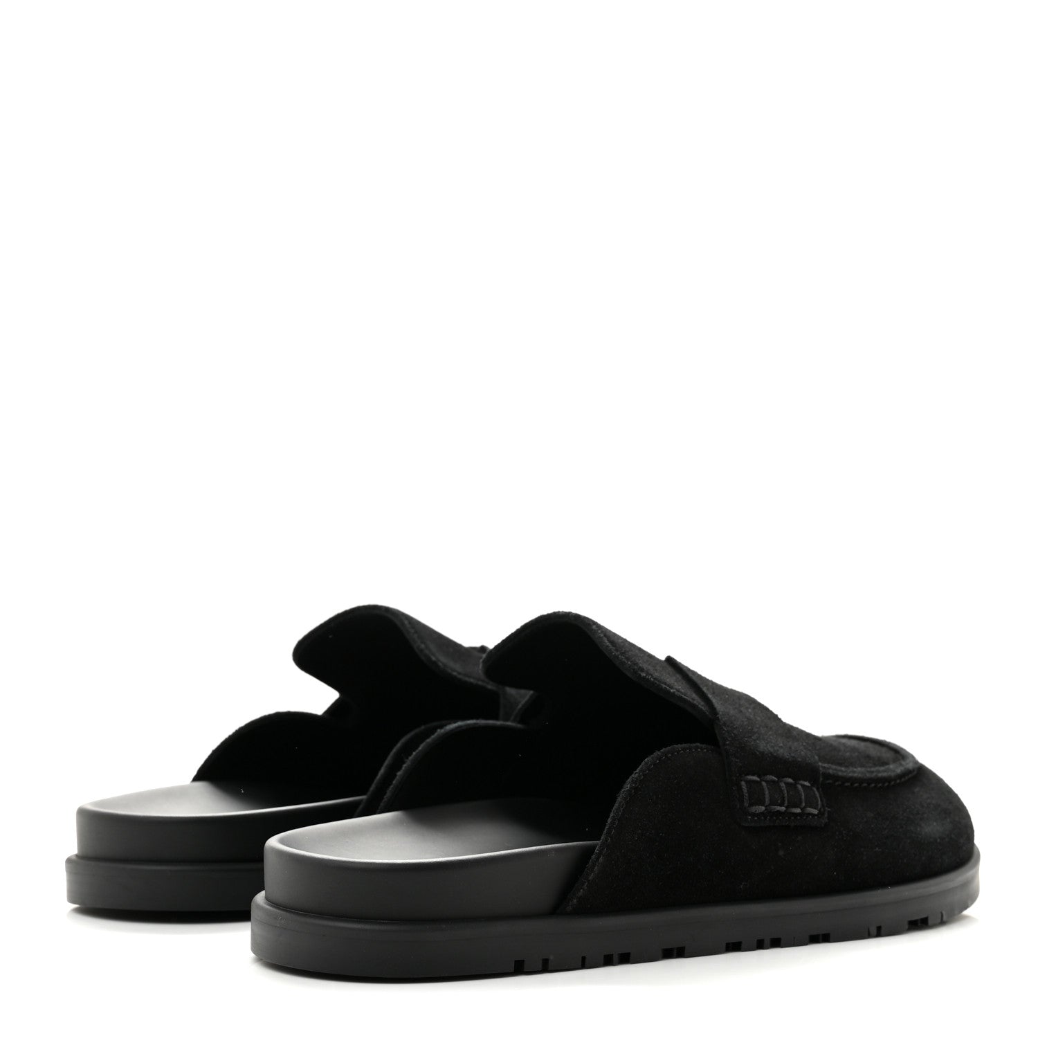 Suede Calfskin Go Mules 40 Black