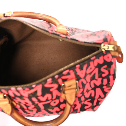 Monogram Graffiti Speedy 30 Fuchsia