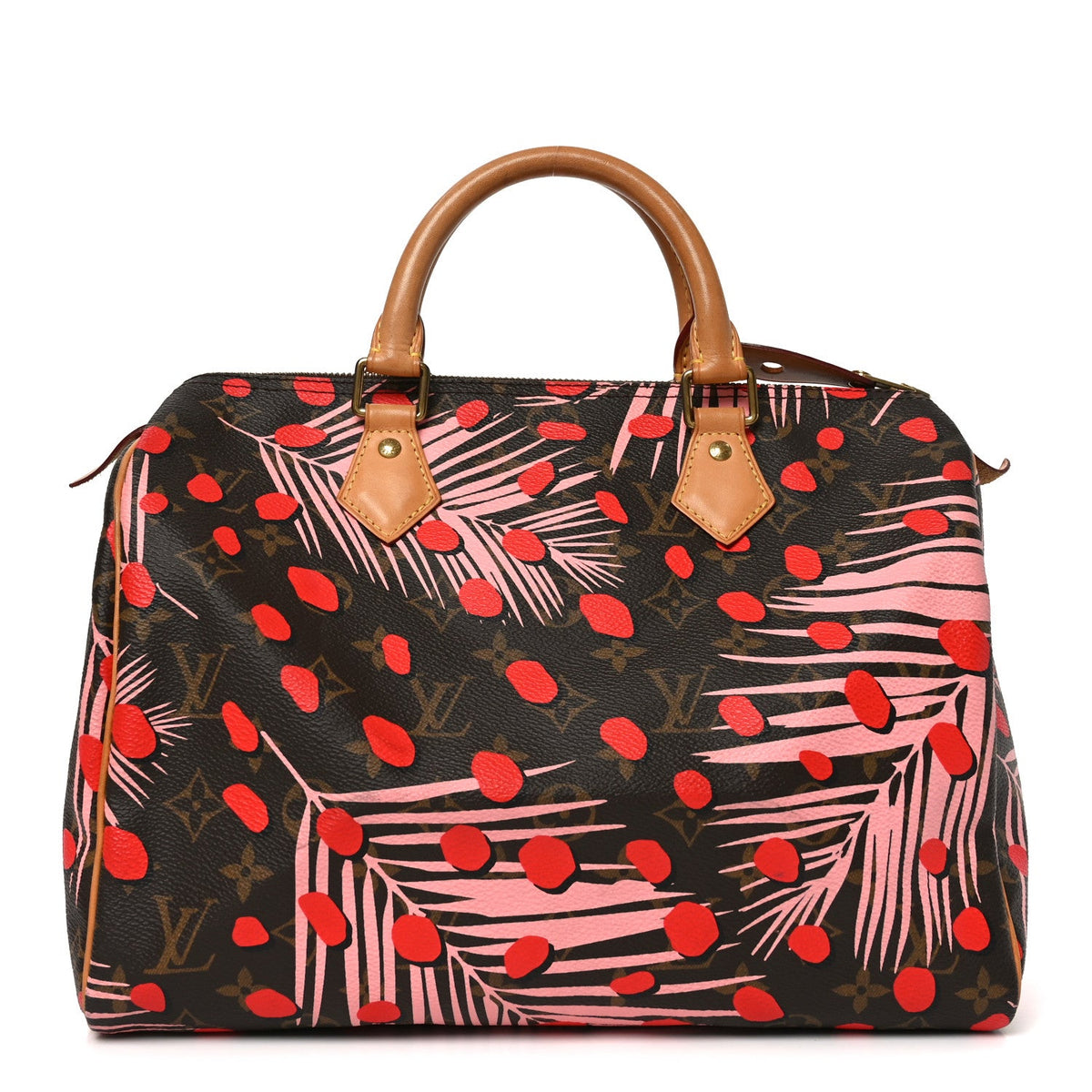 Monogram Jungle Dots Speedy 30 Sugar Pink Poppy