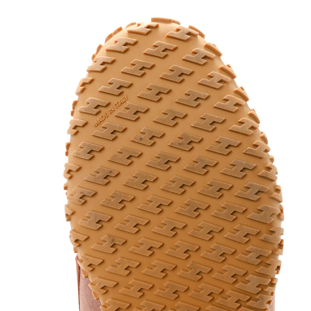 Suede Goatskin Jet Sneakers 38.5 Rose Antique Rouge Sepia