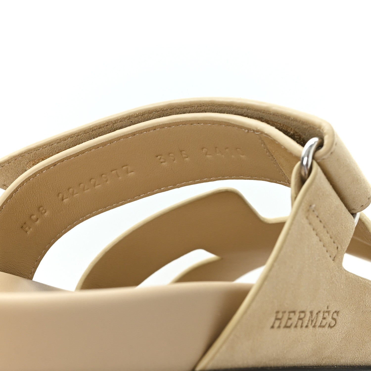 Suede Goatskin Womens Chypre Sandals 38 Beige Sable