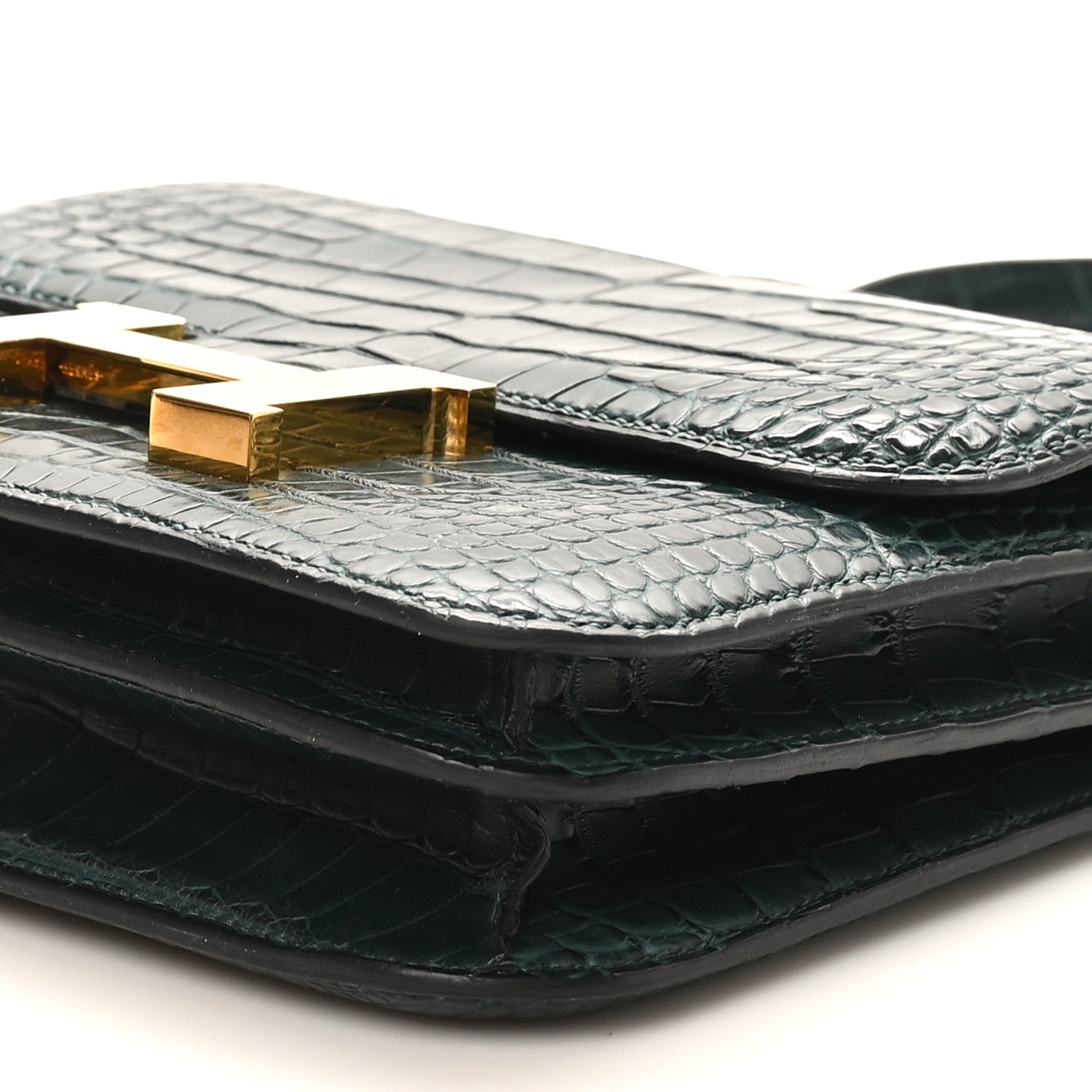 Matte Alligator Constance 18 Vert Cypress