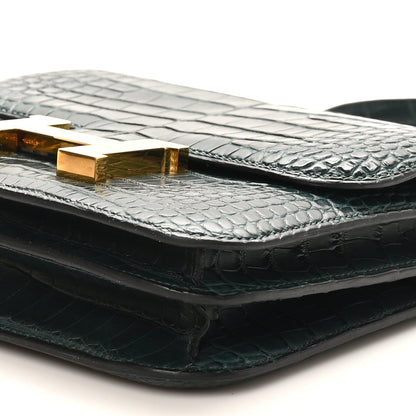 Matte Alligator Constance 18 Vert Cypress