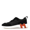 Air Mesh Suede Goatskin Bouncing Sneakers 37.5 Black Orange