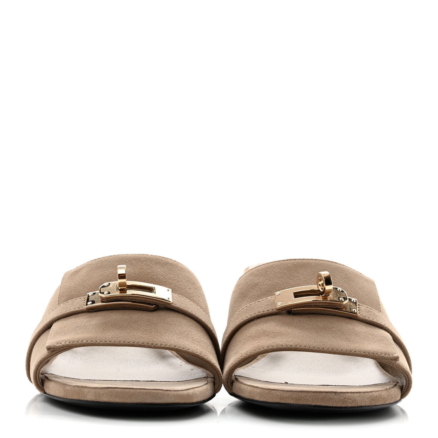 Suede Goatskin Gigi 50 Sandals 40 Beige Sable