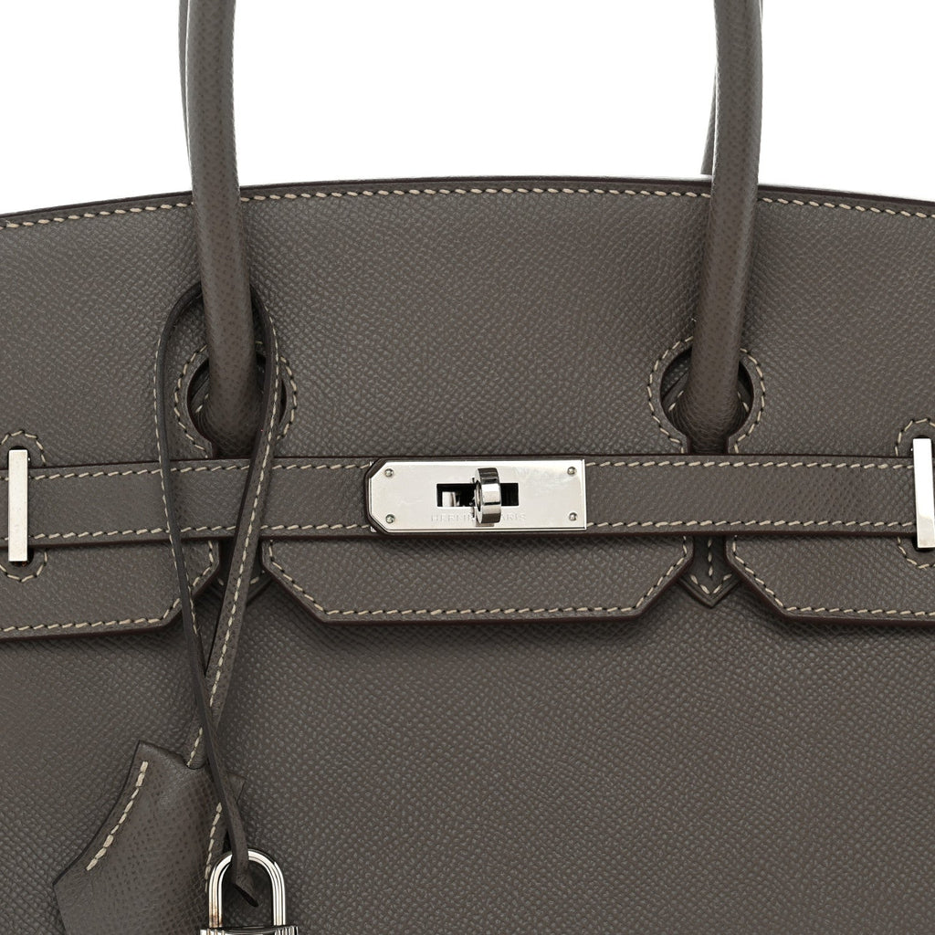 Epsom Candy Birkin 35 Etain Bleu Thalassa
