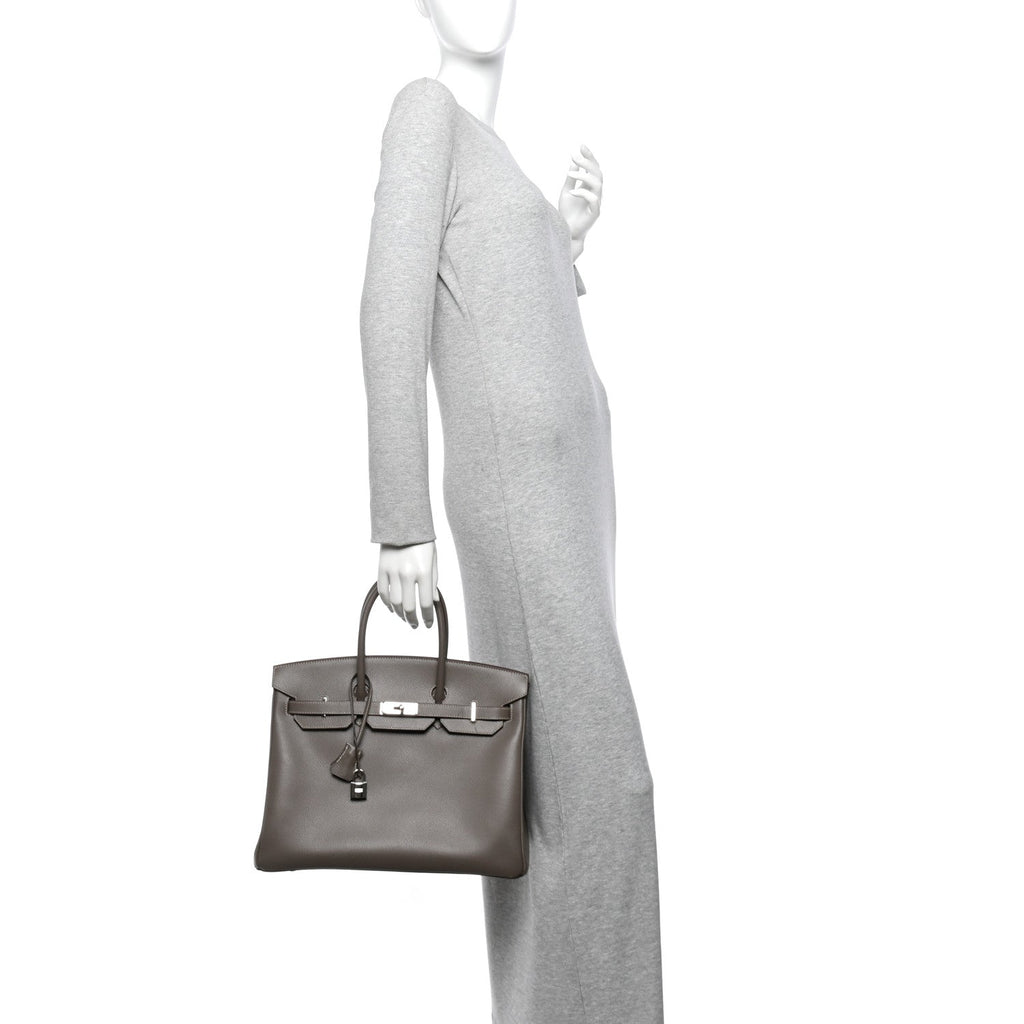 Epsom Candy Birkin 35 Etain Bleu Thalassa