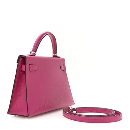 Epsom Mini Kelly Sellier 20 Rose Pourpre