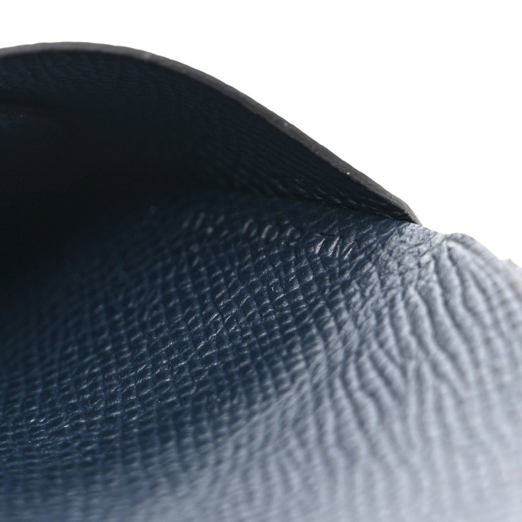 Epsom Verso Calvi Duo Card Case Bleu Indigo