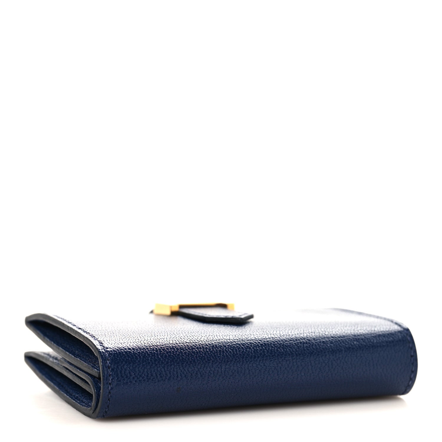 Chevre Mysore Mini Bearn Wallet Bleu Saphir