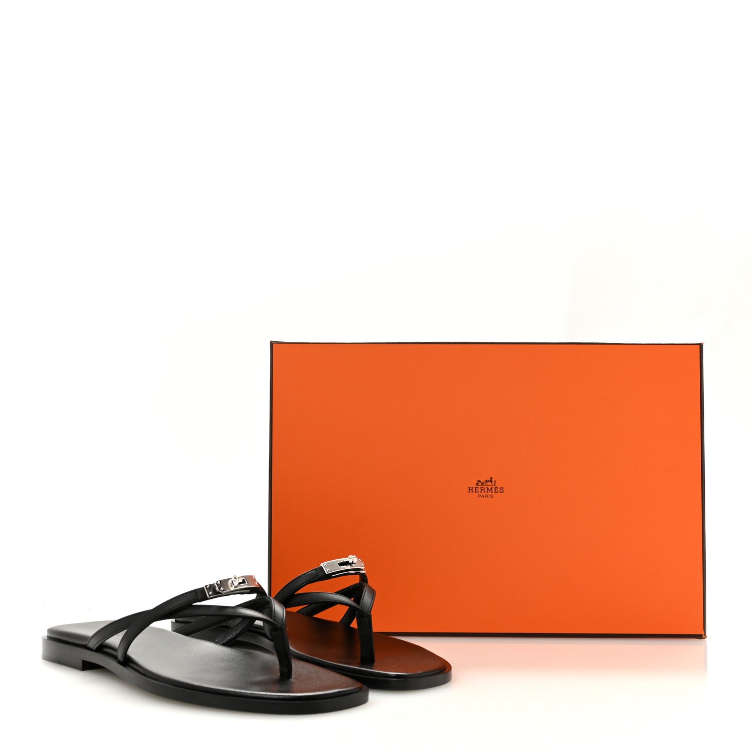 Calfskin Miss Sandals 36 Black